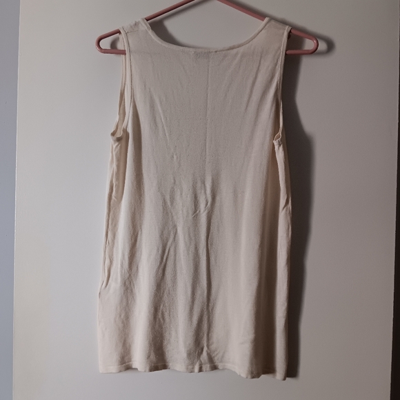 MAISON ULLENS Cream Cashmere + Silk Knit Tank M - Picture 3 of 5